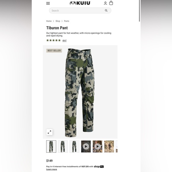 KUIU Verde Camo Hunting Pants - Picture 1 of 2